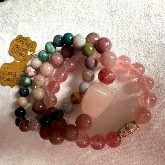 Set of 3 Gemstone Beaded Bracelets - Picture 7 of 7